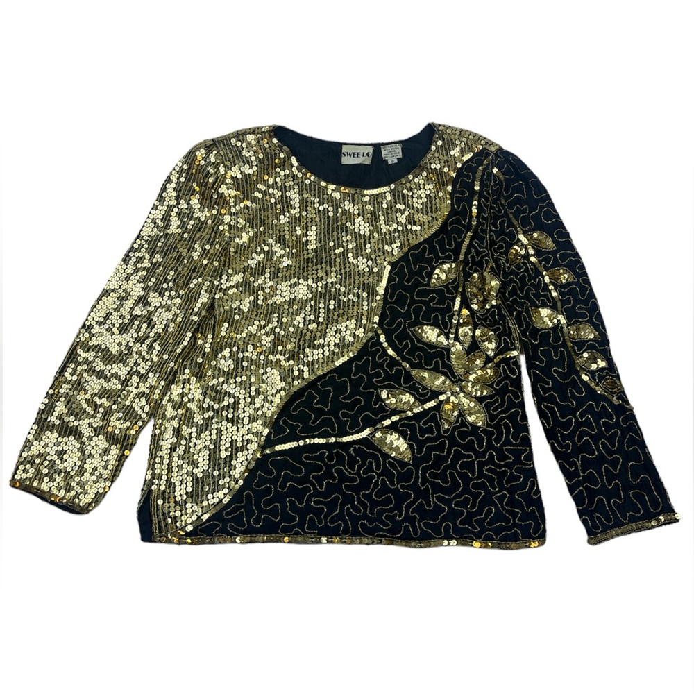Swee Lo 100% Silk Beaded Blouse N177-33